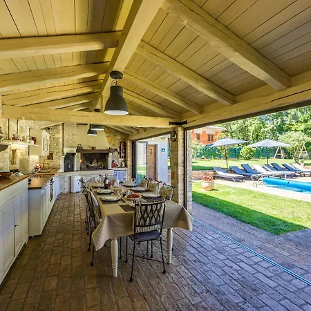 Lipa For 8 Persons Near Pula With 41 M2 Heated Pool, Beautiful Garden, Sauna & Kids Playground Villa