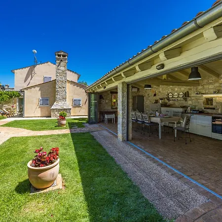 Lipa For 8 Persons Near Pula With 41 M2 Heated Pool, Beautiful Garden, Sauna & Kids Playground Villa